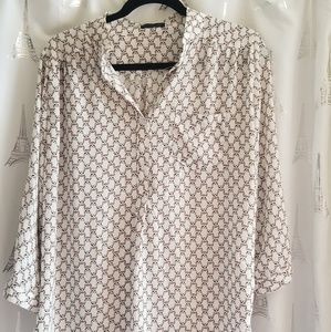 Tunic length blouse with raccoons